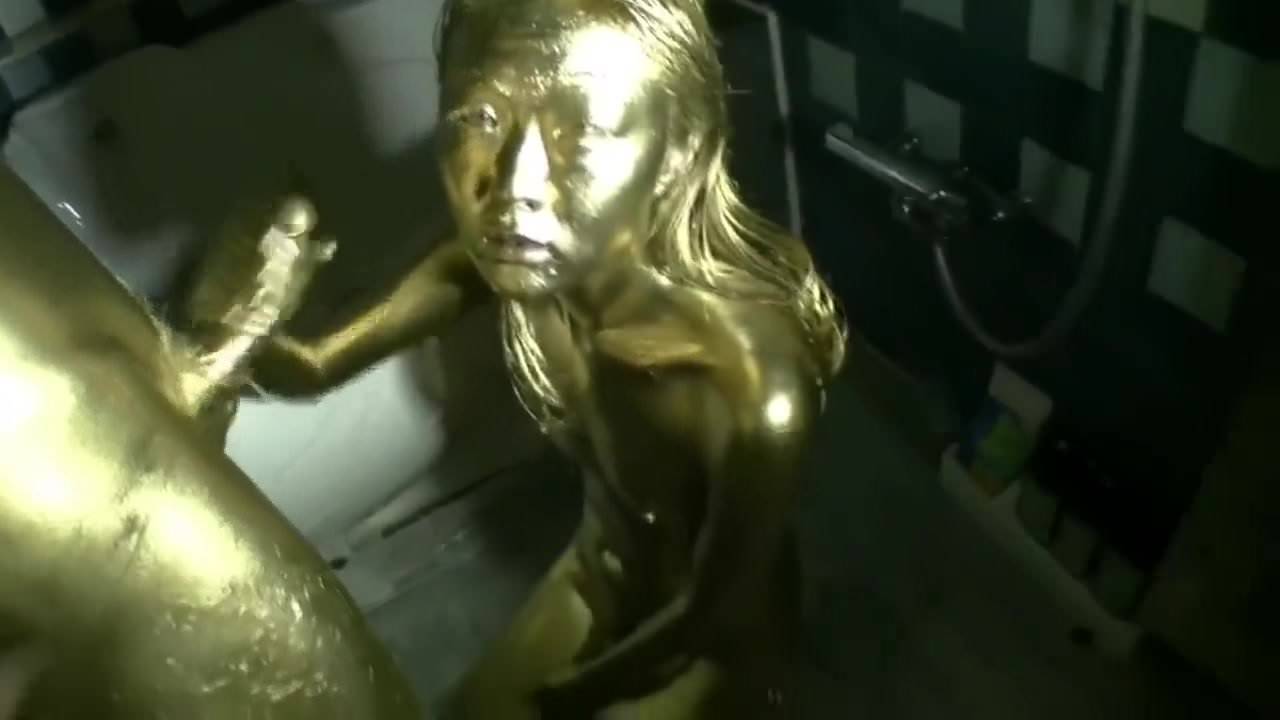 Gold Body Paint Porn photo 30