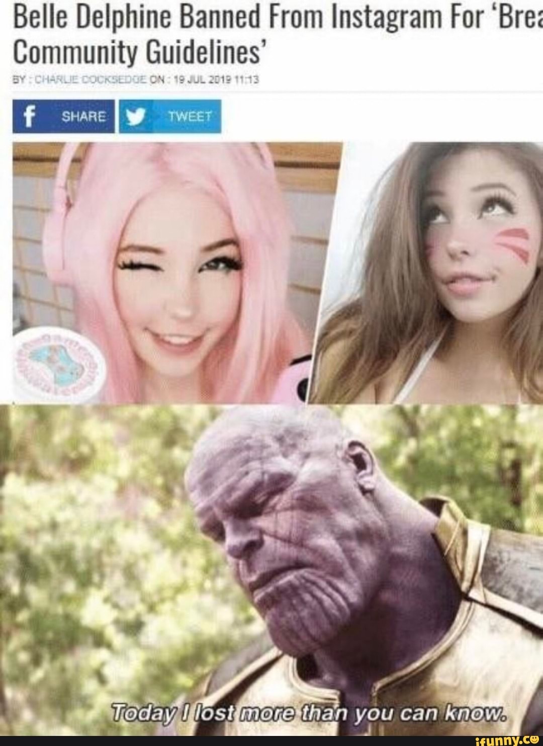 Belle Delphine Banned From Instagram photo 1