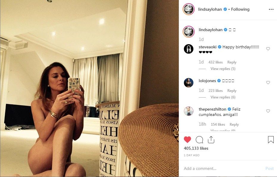 Lindsay Lohan Instagram Nude photo 9